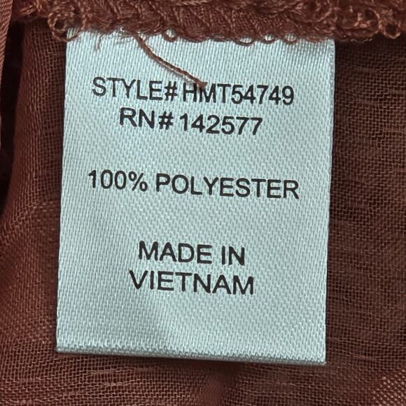 Haute Monde Blush Ruffle Button-up Blouse Sz Small - Picture 7 of 8